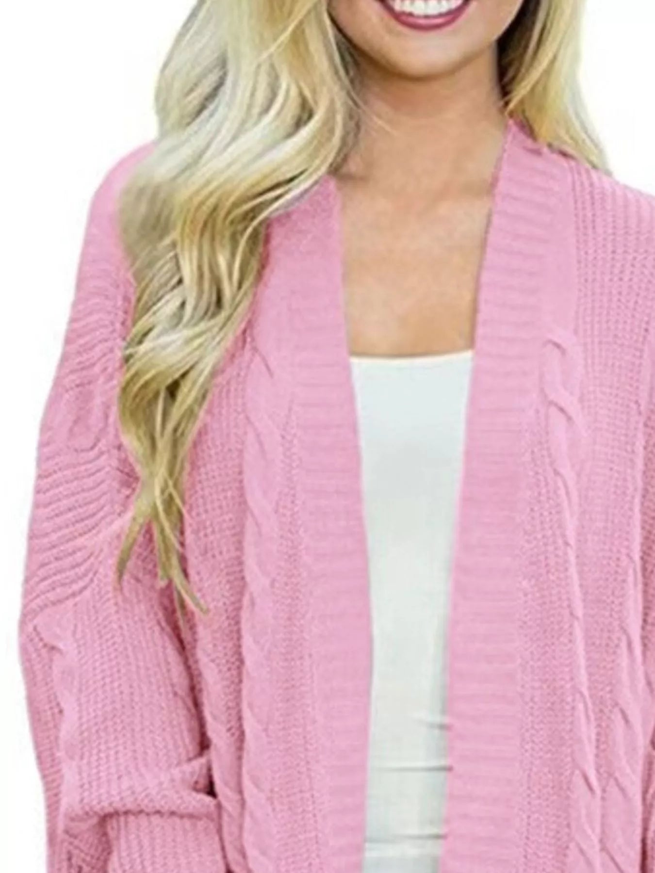 Chunky Knit Open Front Cardigan