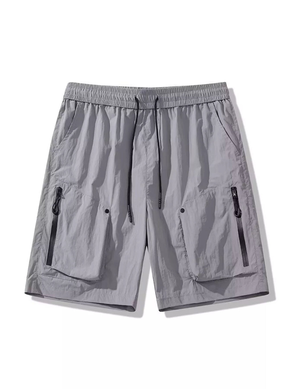 Men's Full Size Lightweight Cargo Shorts with Zipper Pockets Plus Size