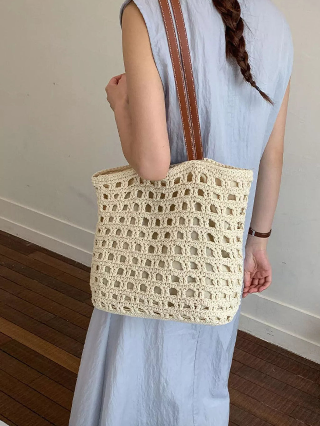 Woven Straw Handbag