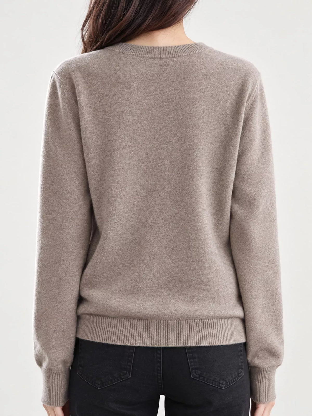 Crew Neck Button-Down Knit Cardigan