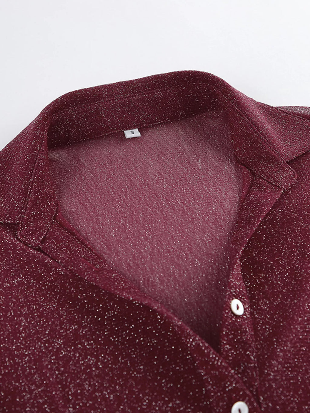 Button Down Long Sleeve Shirt with Scarf