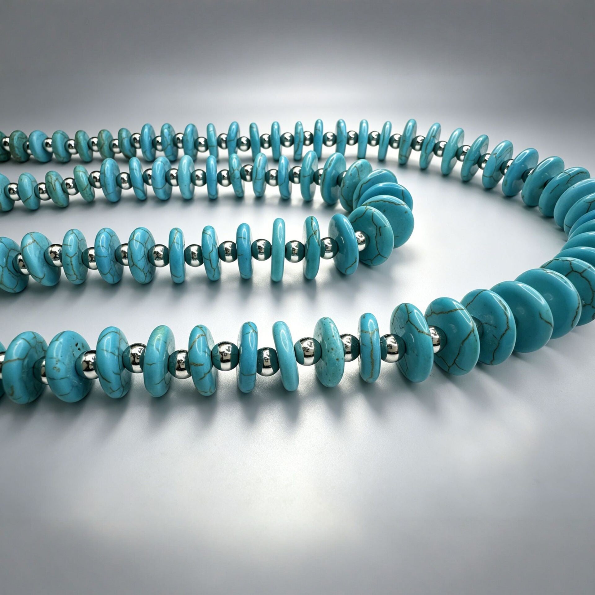 Fashionable Vintage Turquoise Layered Necklace