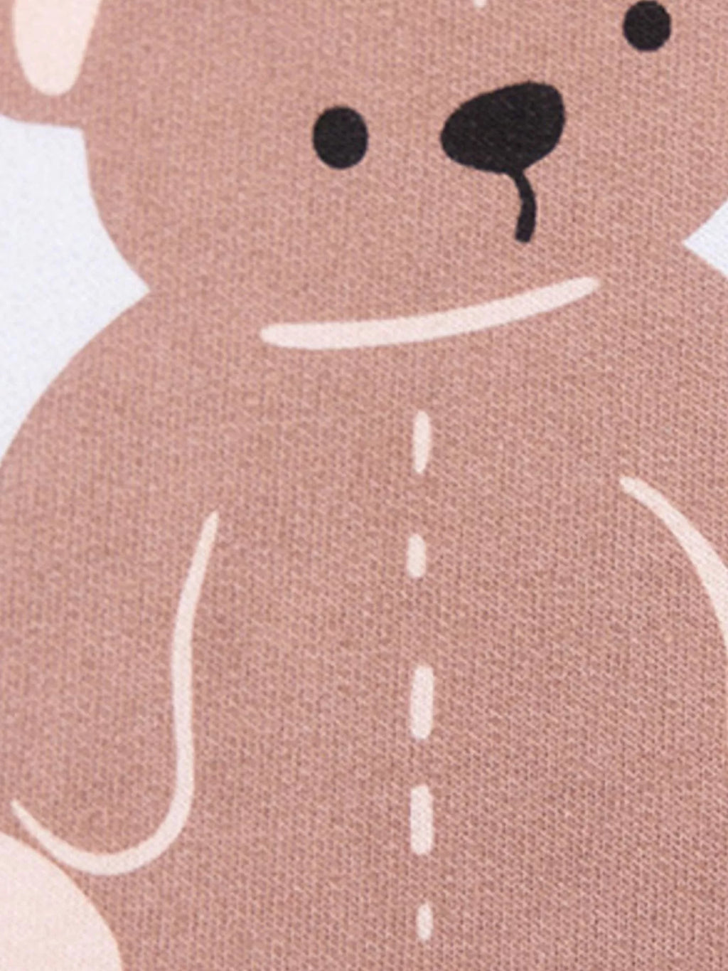 Children's Bear Print Sweatshirt and Striped Wide-Leg Pants Set