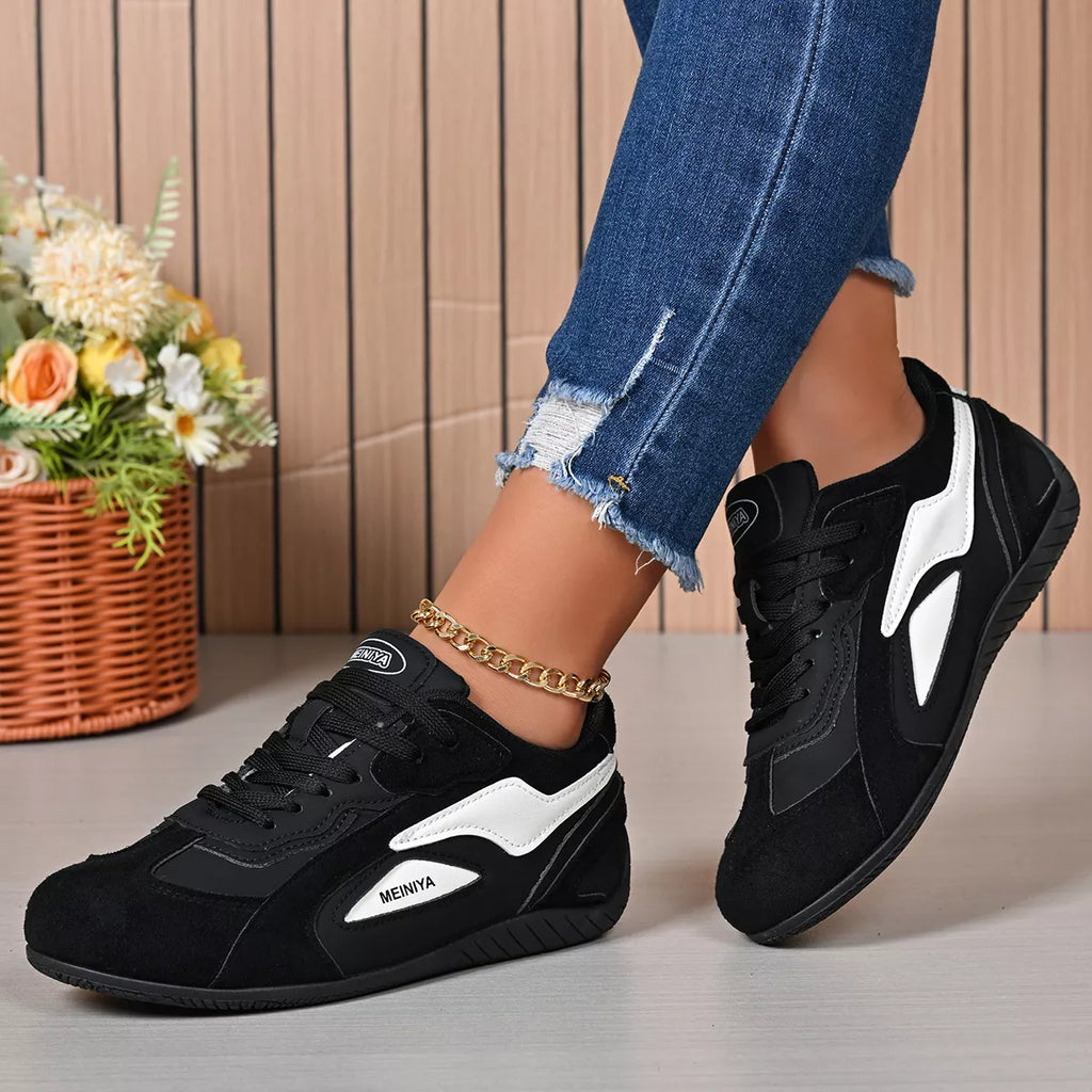 Round Toe Lace Up Sneakers