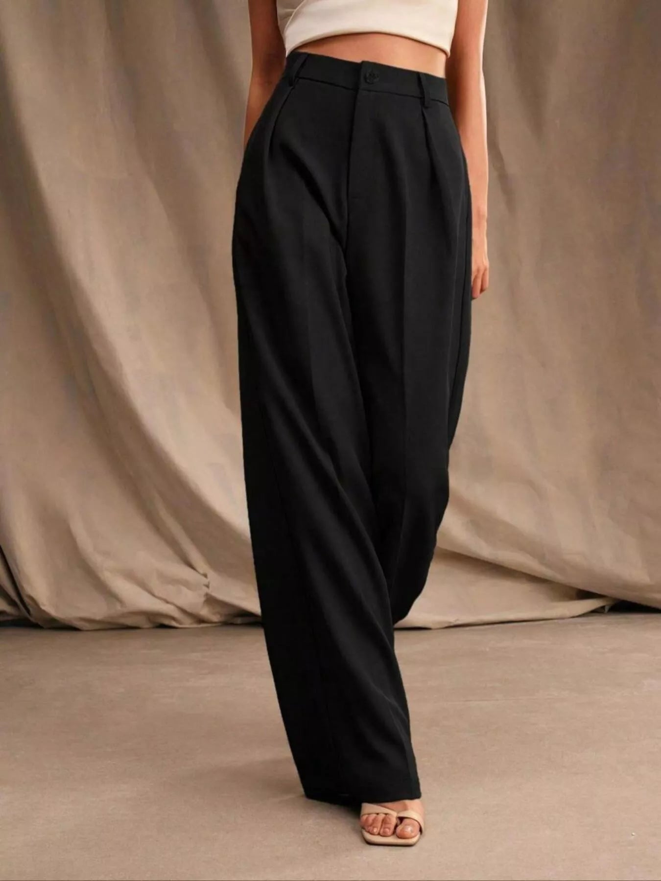 High-Waisted Wide-Leg Pants