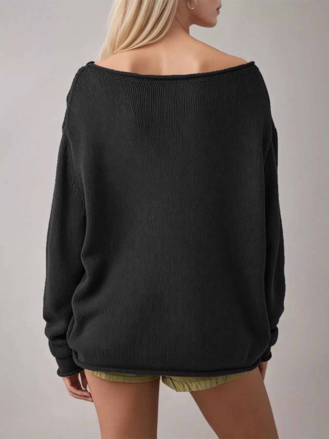 Casual Striped Boat Neck Sweater