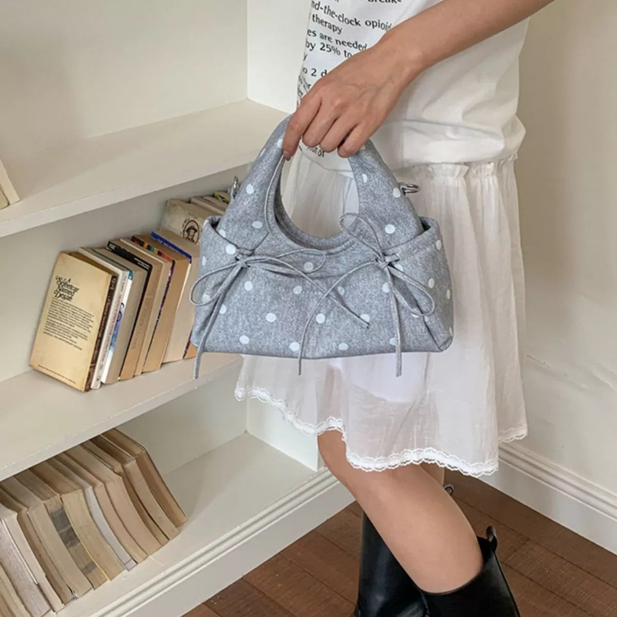 Polka Dot Bow Handbag
