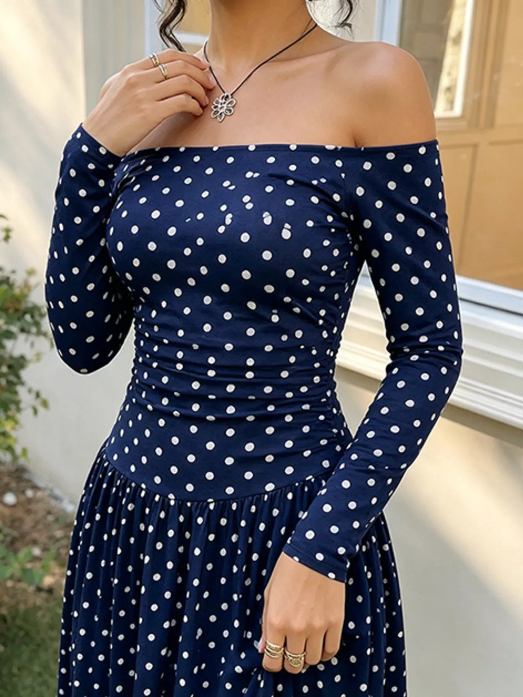 Off-the-Shoulder Maxi Dress