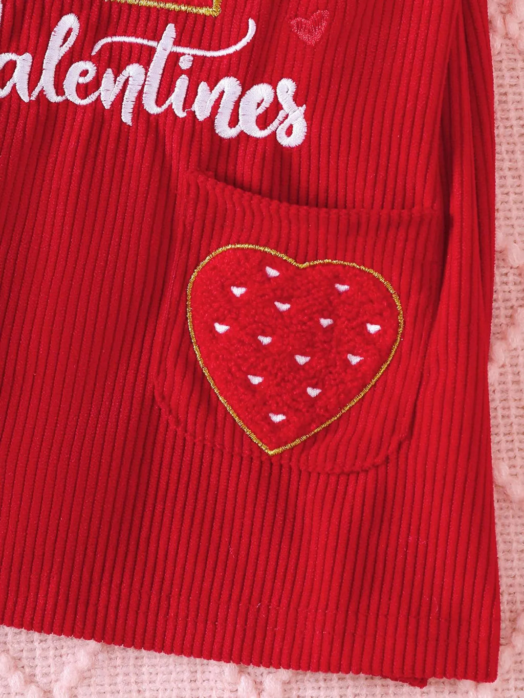 Children's Heart Print Bodysuit and Dress Outfit Set with Headband