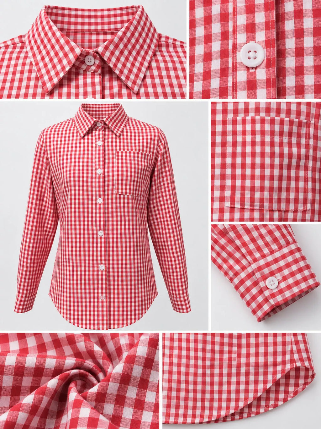Plus Size Plaid Button-Down Long Sleeve Shirt