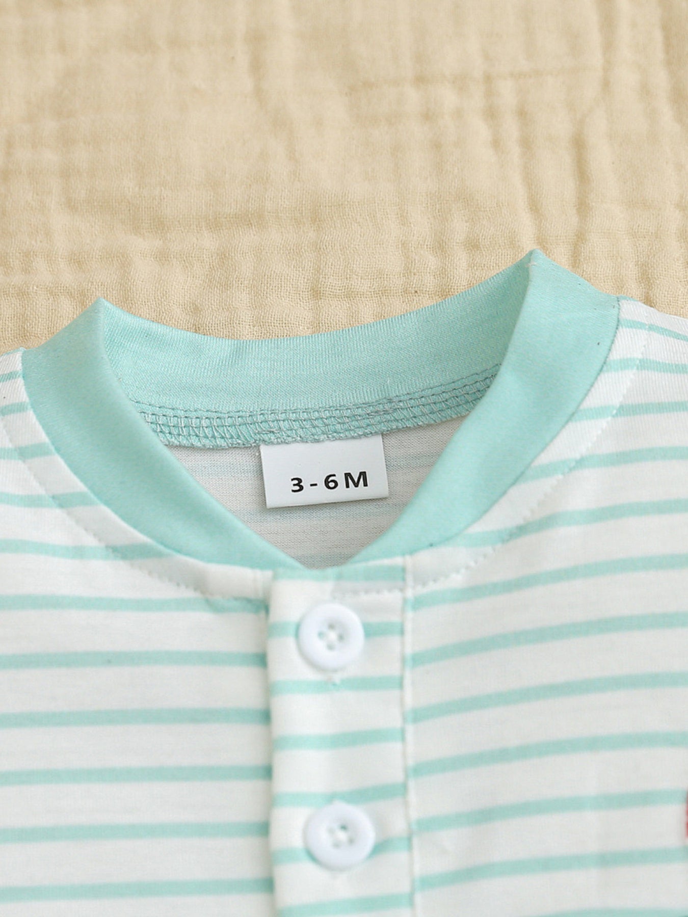 Children's Striped Short Sleeve Bodysuit and Shorts Set with Hat