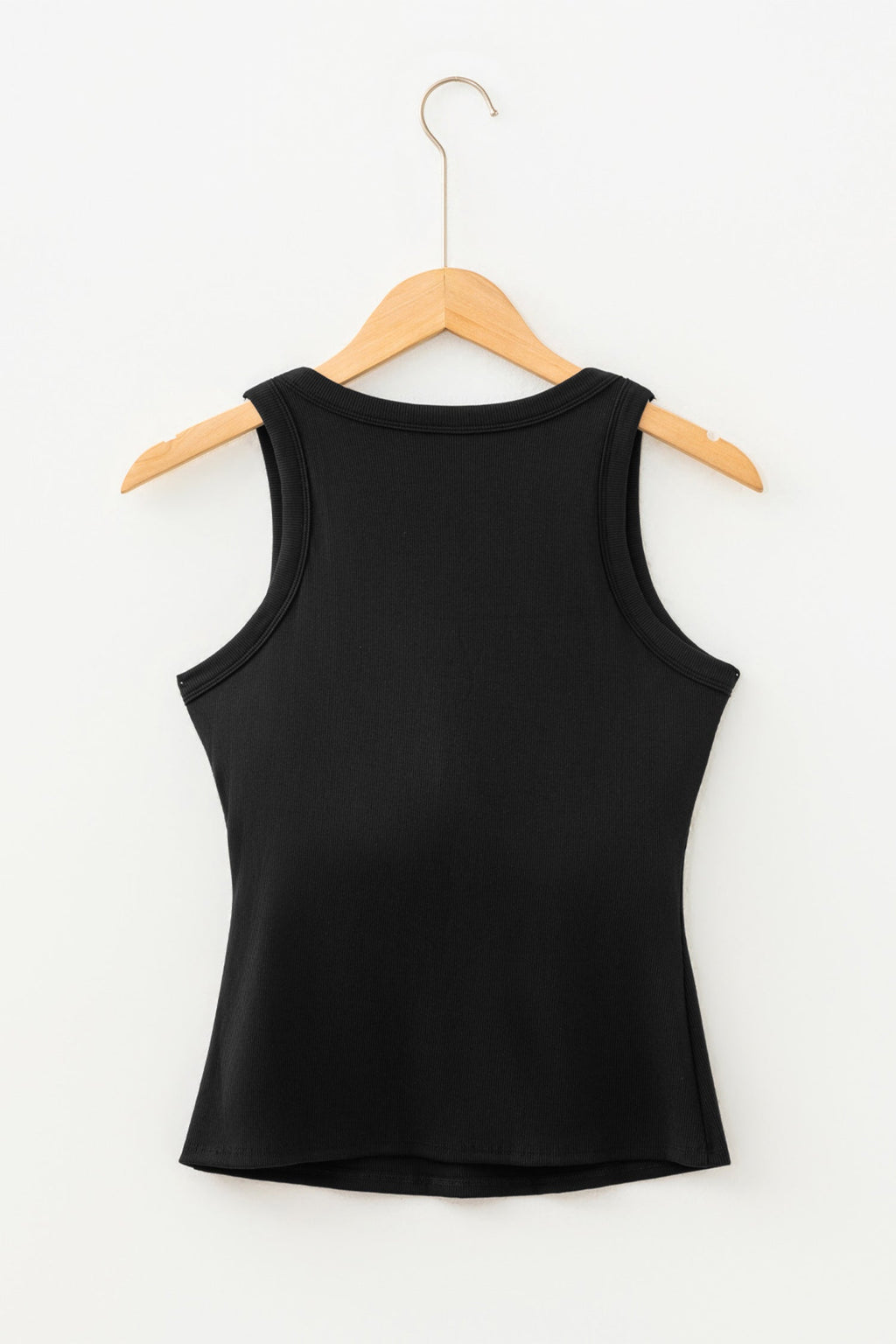 Dark Khaki Slim Ribbed Padded Tank Top
