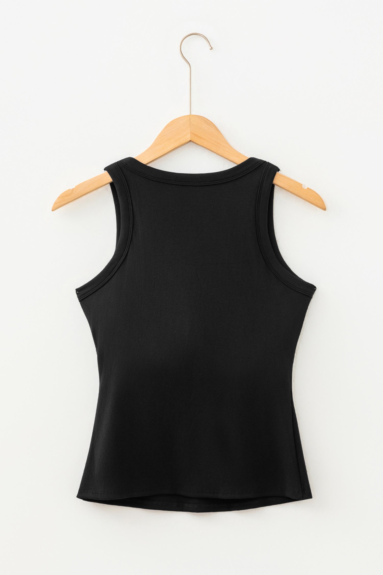 Dark Khaki Slim Ribbed Padded Tank Top