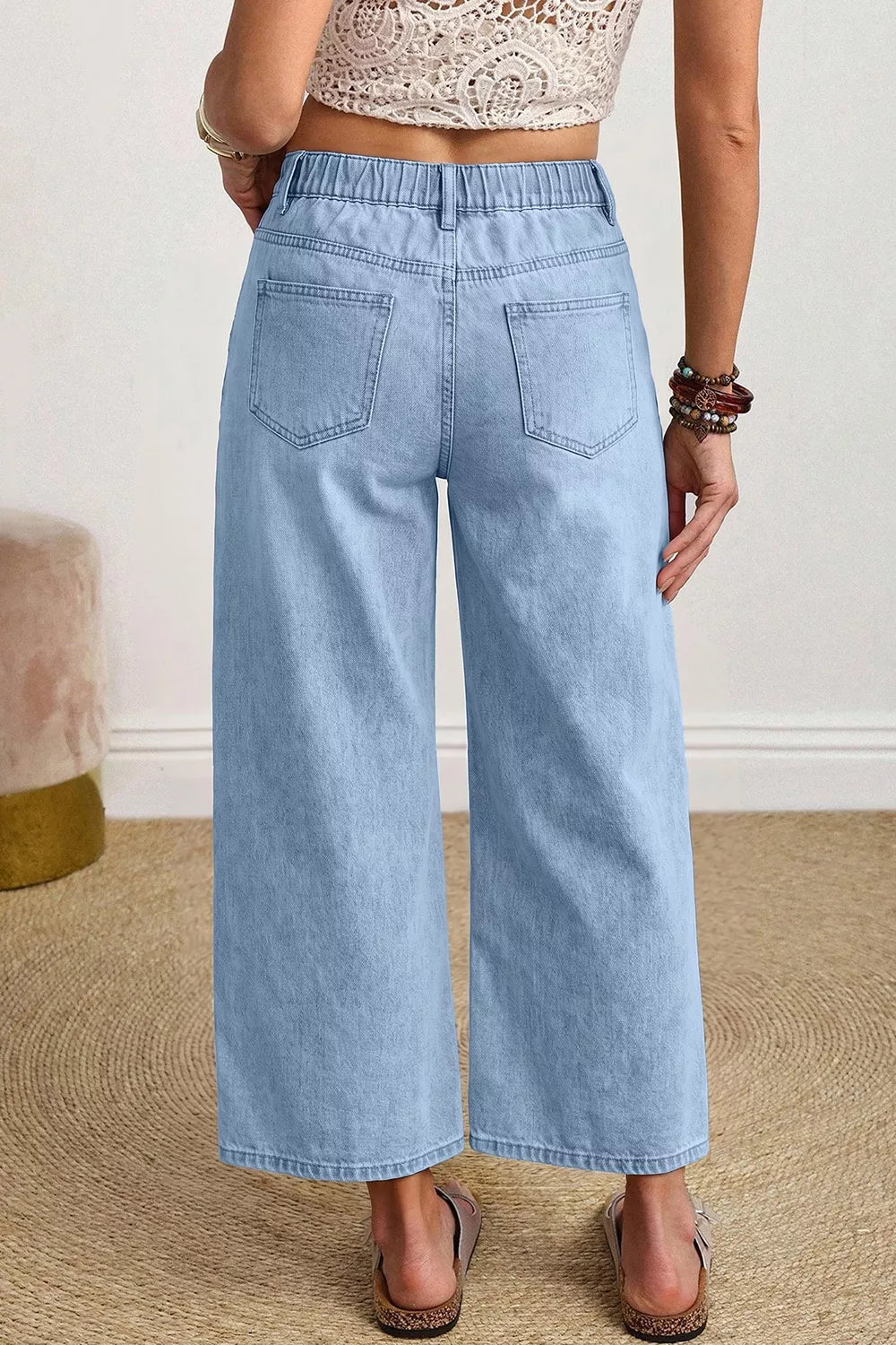 Wide Leg Cropped Jeans