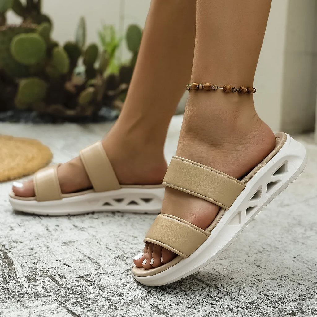 Dual-Strap Platform Sandals