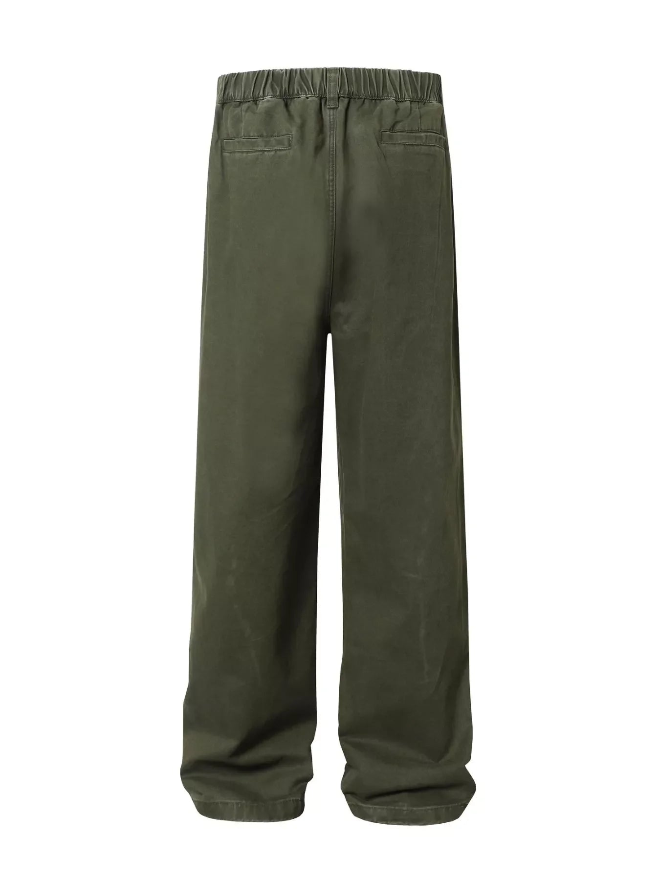Men's Wide Leg Pants with Elastic Waistband