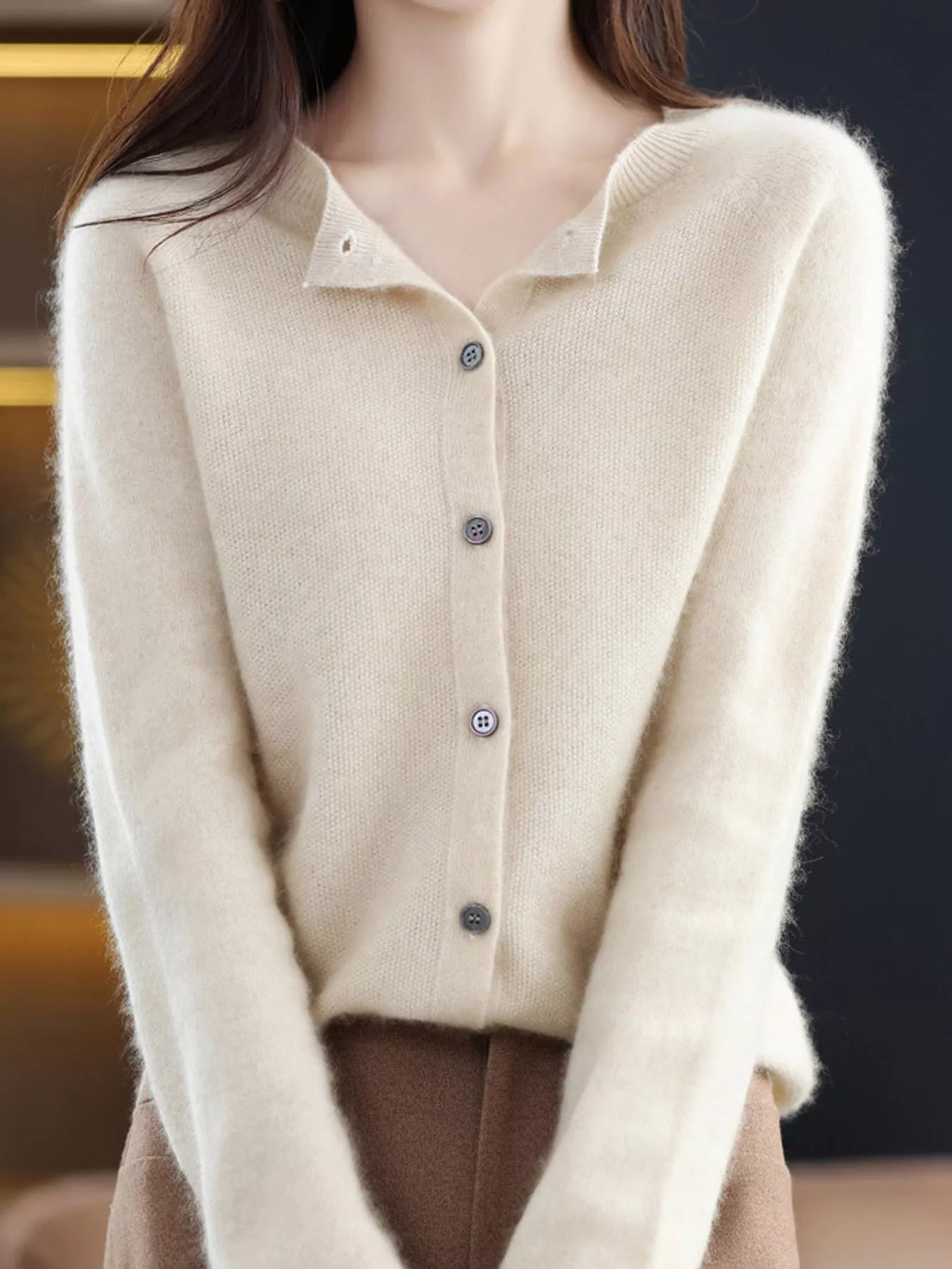 Button-Down Long Sleeve Cardigan