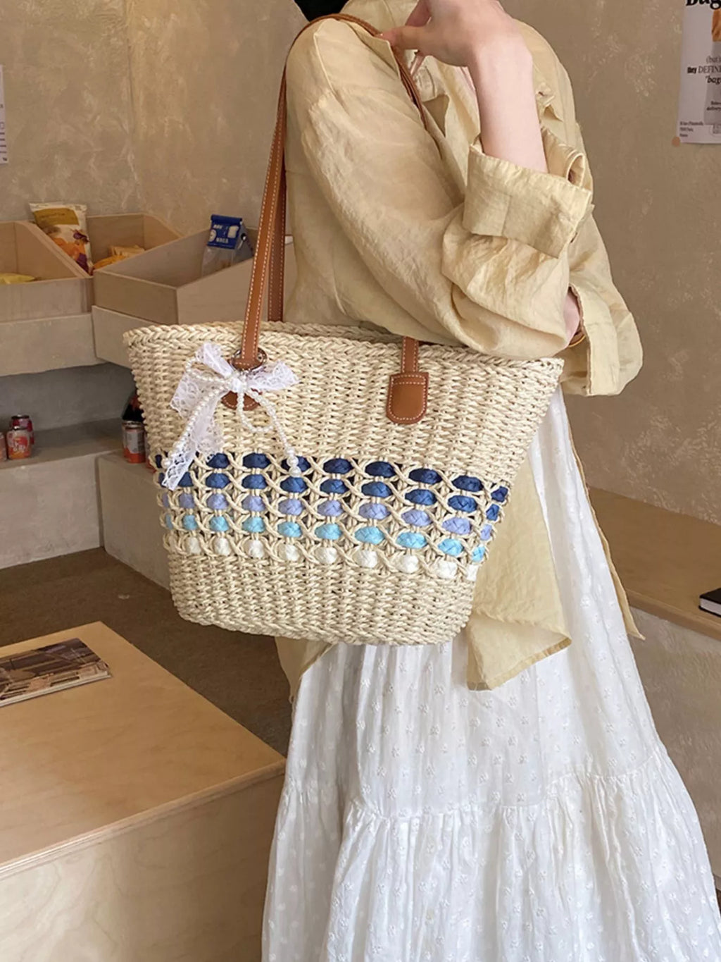 Woven Straw Shoulder Bag