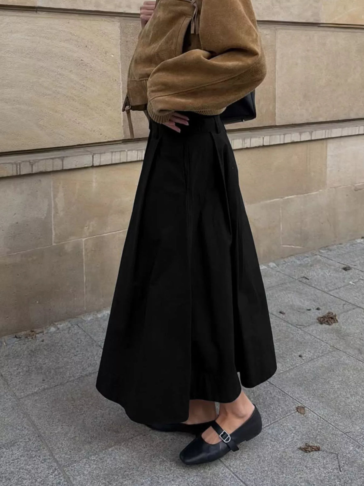 High-Waisted A-Line Skirt
