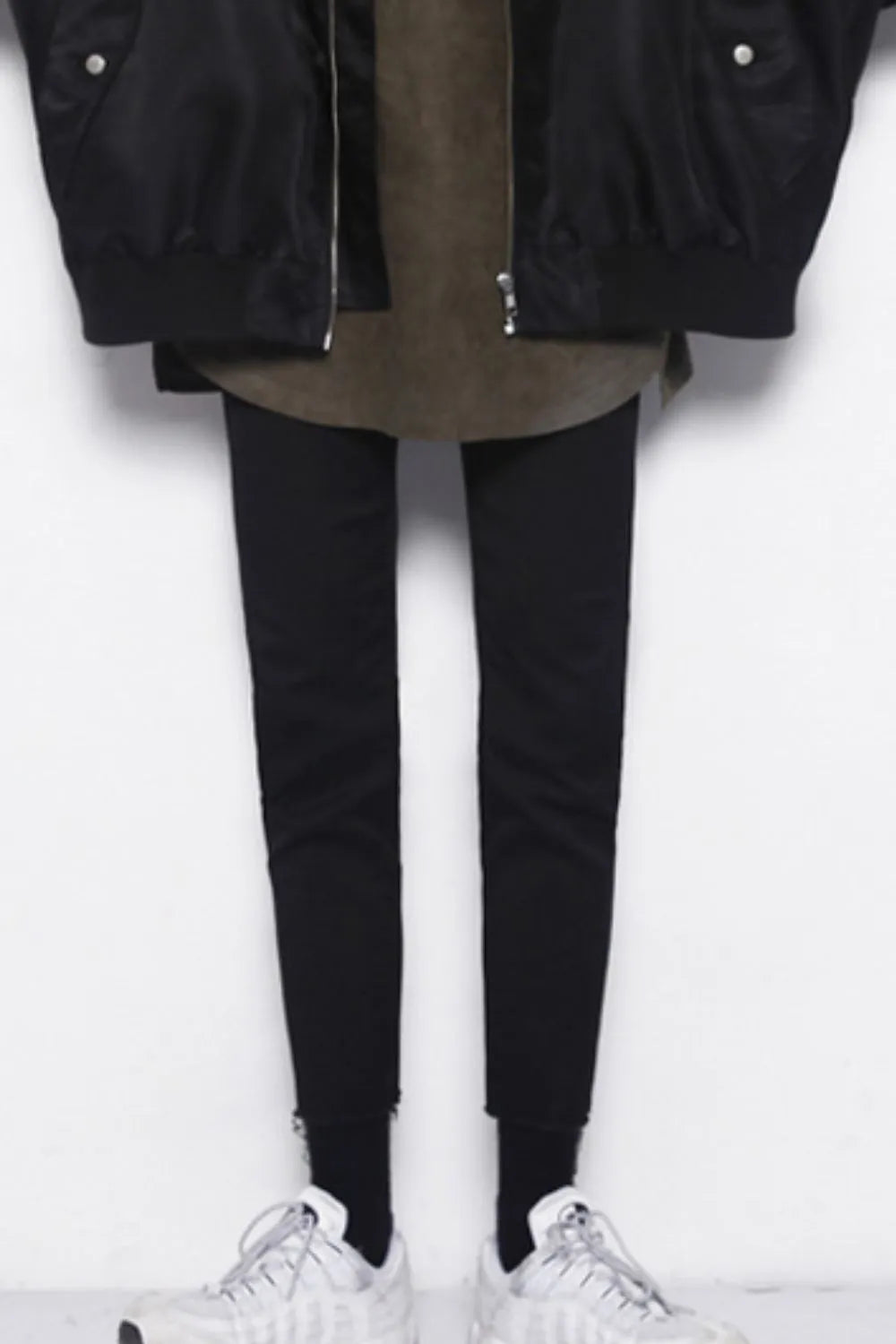 Men's Frayed Hem Skinny Jeans