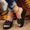 Studded Wedge Platform Sandals