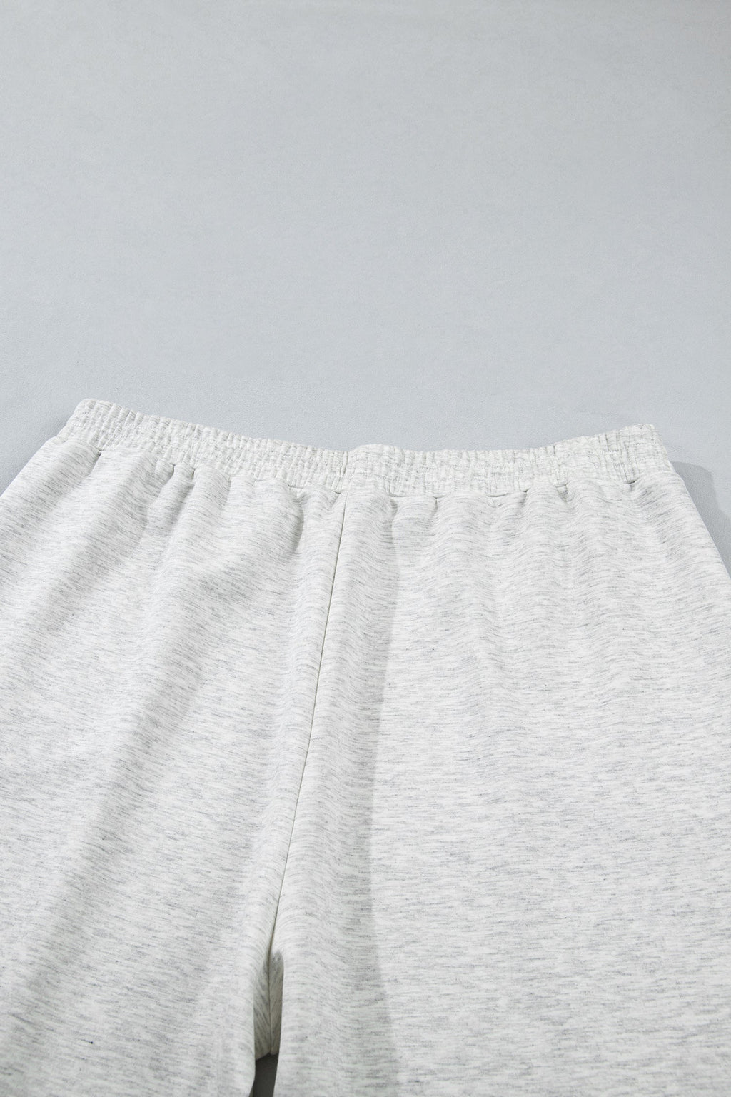 Light Grey Half Zip Polo Tee Loose Pants Plus Size 2pcs Outfit