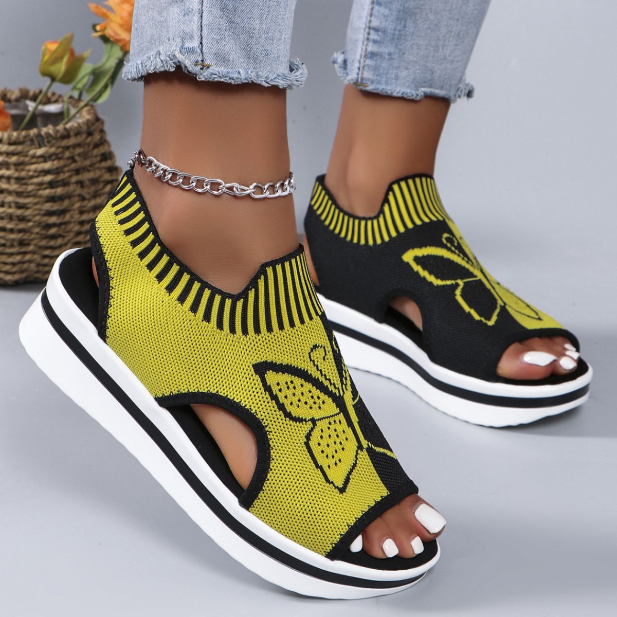Open Toe Wedge Sandals