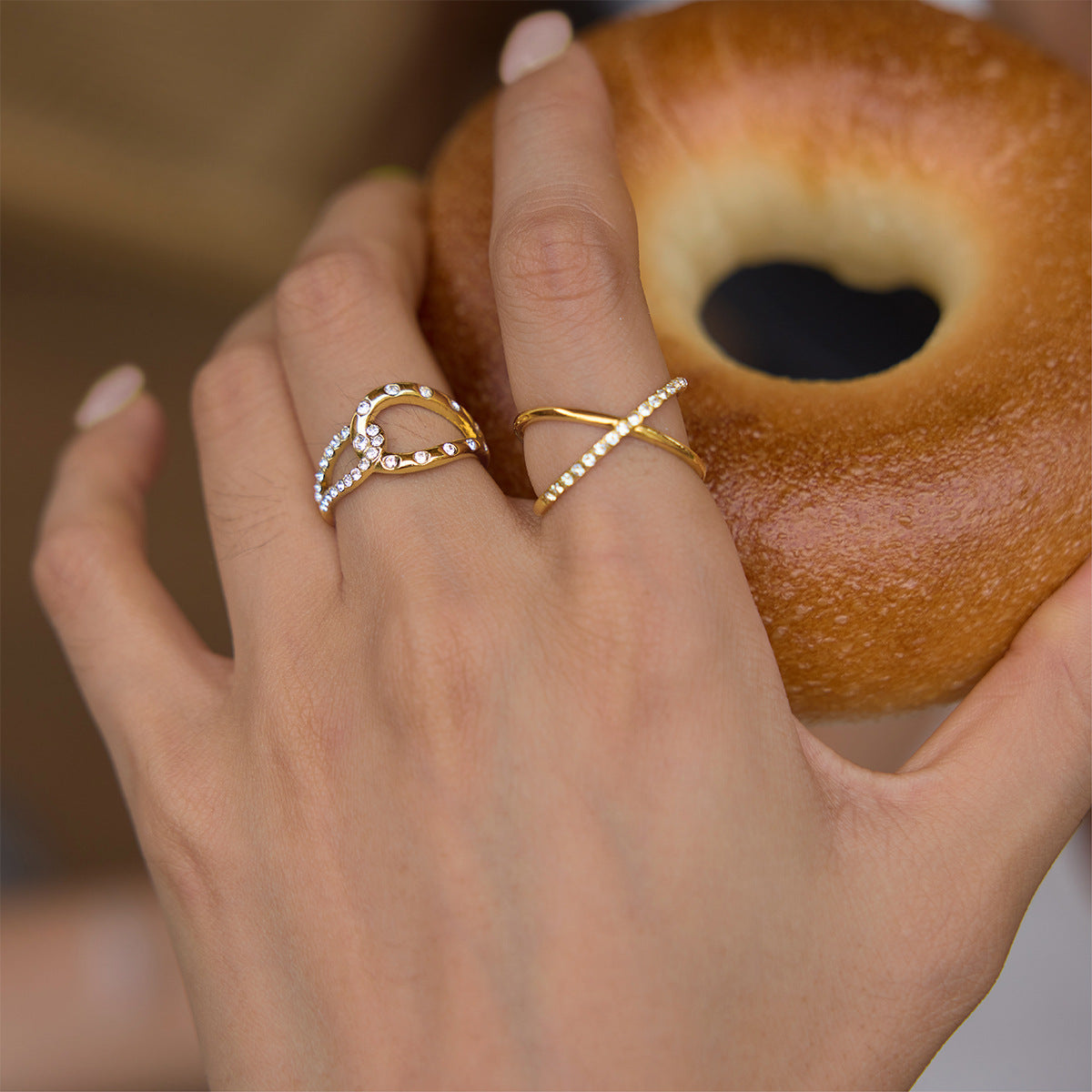 Interlocking Zircon Ring Collection