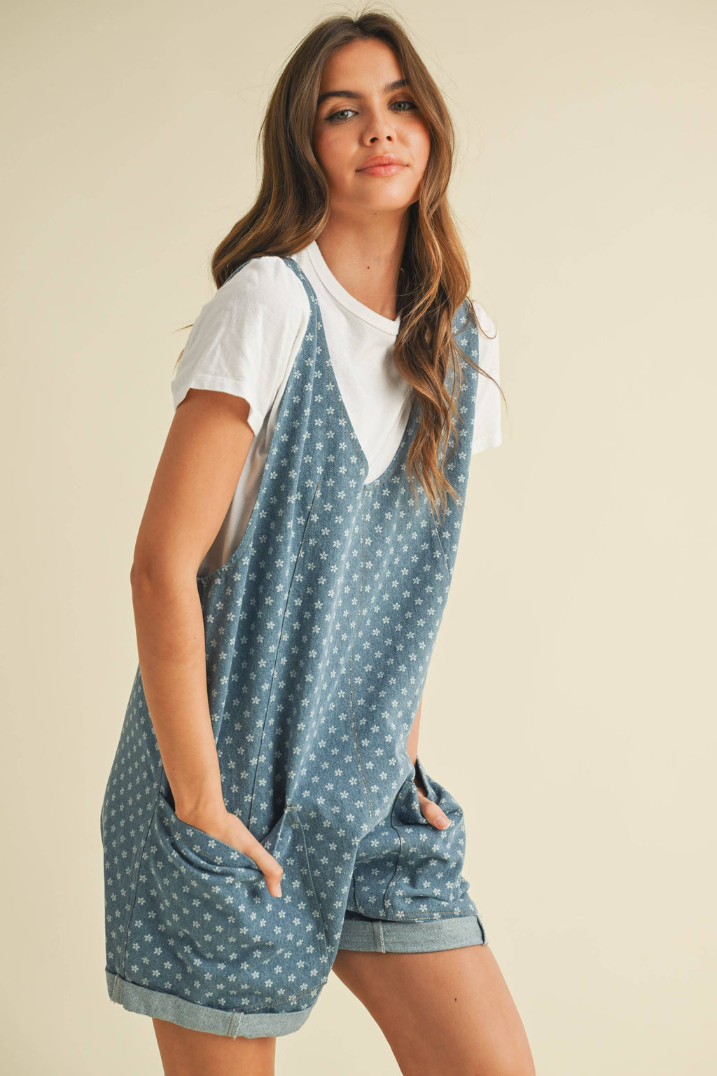 Daisy Lane Denim Romper