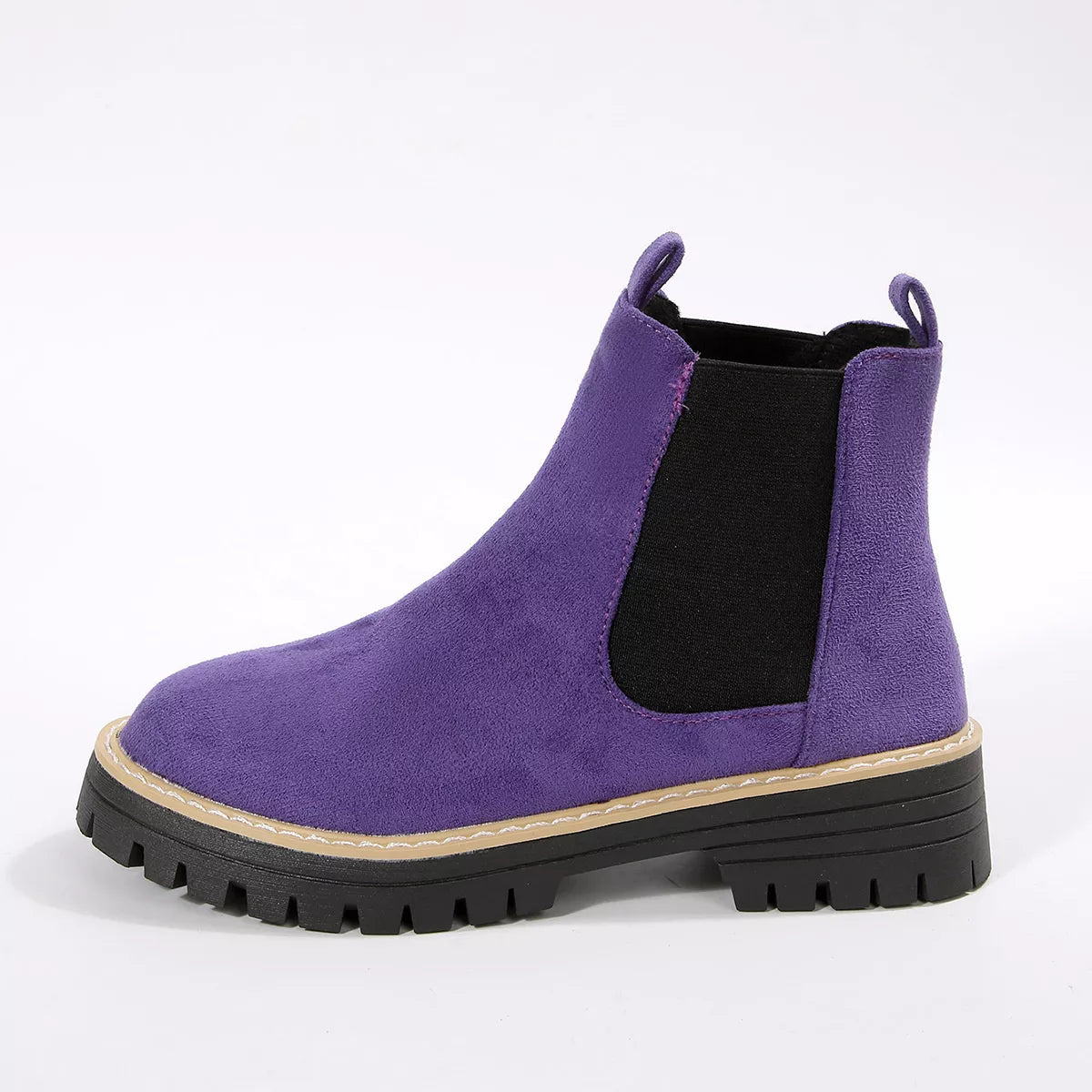 Round Toe Block Heels Boots