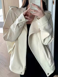 Asymmetric Zip-Up Moto-Style Jacket