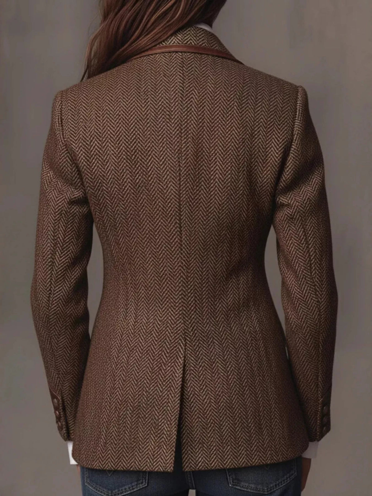 Full Size Lapel Collar Slim Fit Blazer Plus Size