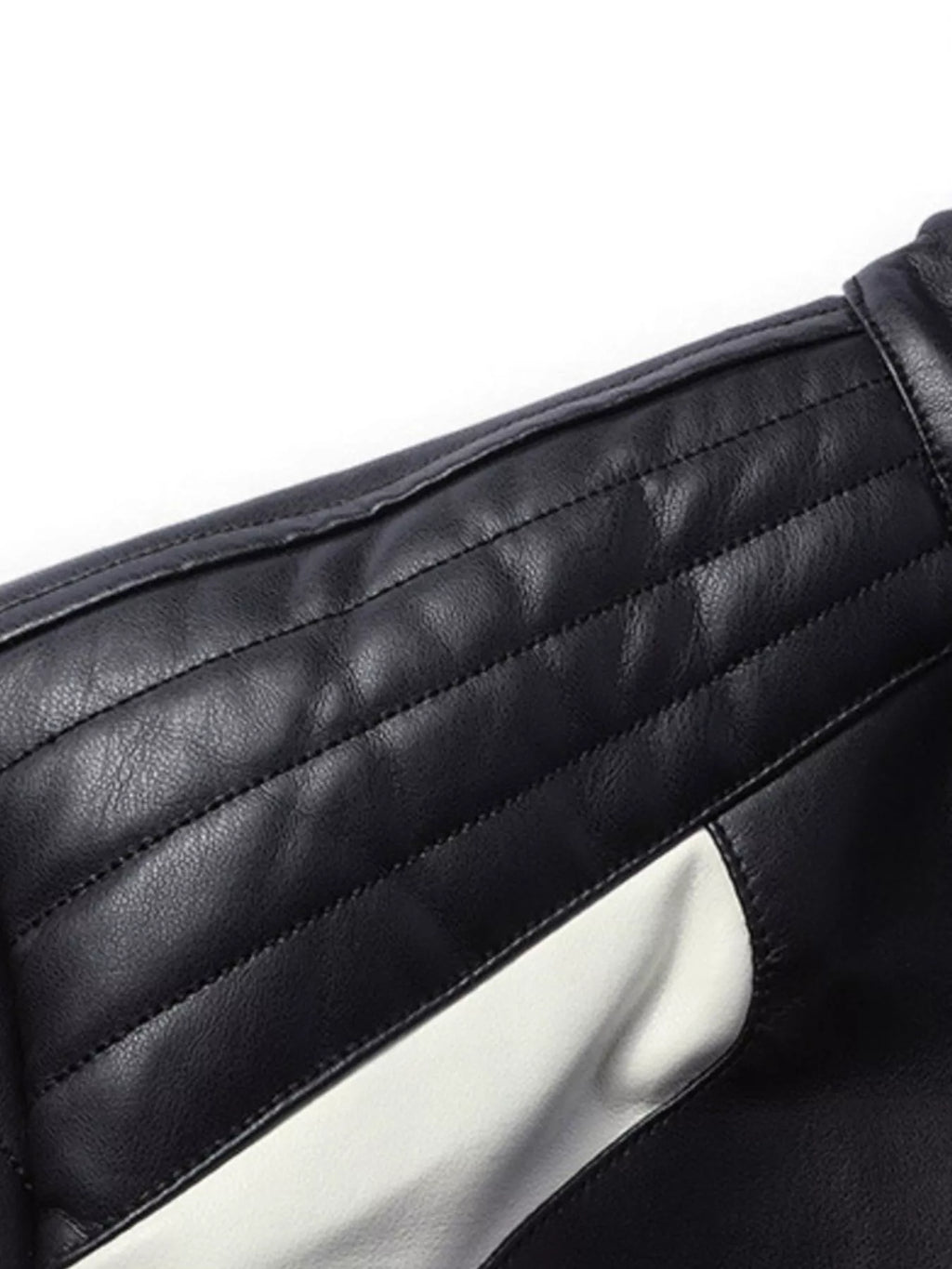 Men's Full Size Color Block Motorcycle Leather Jacket Plus Size