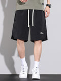 Men's Plus Size Drawstring Basketball Shorts with Side Pockets