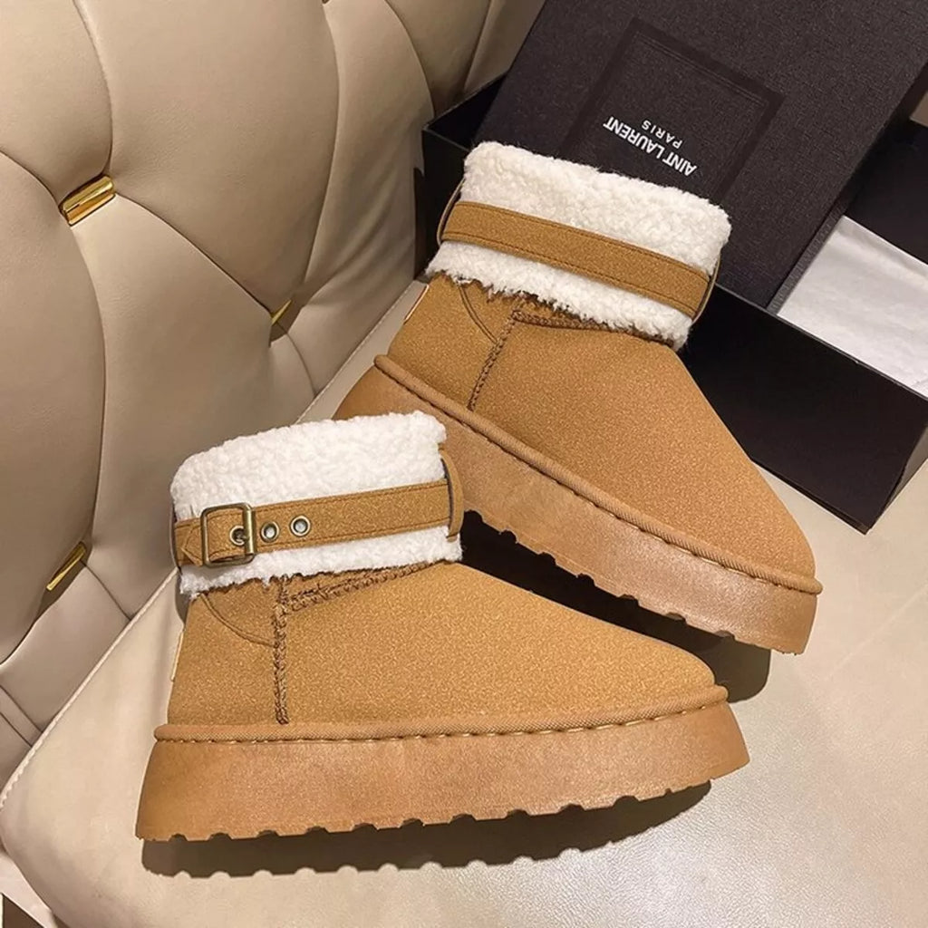 Cozy Plush-Lined Winter Ankle Boots