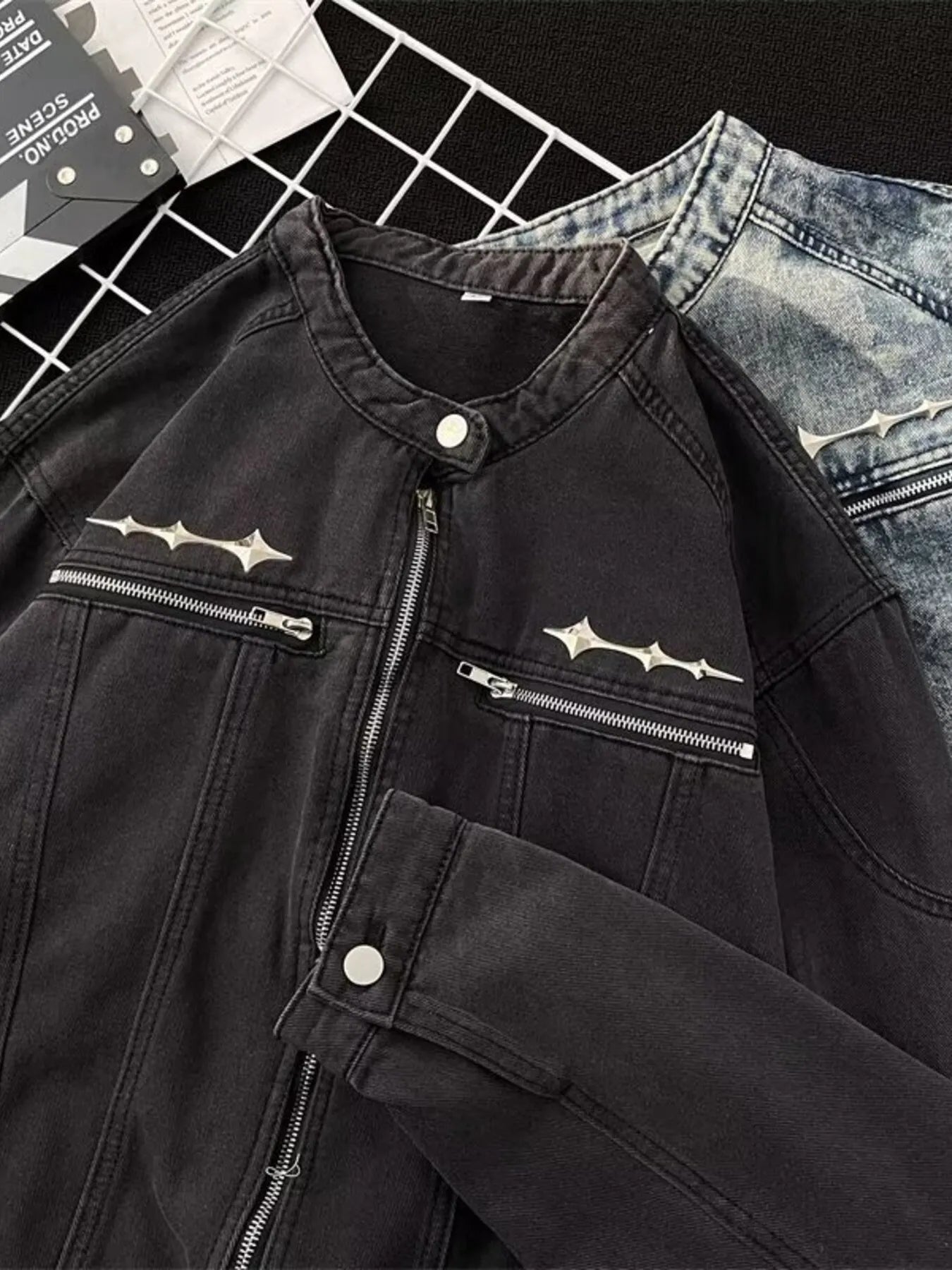 Men's Zip Up Denim Jacket