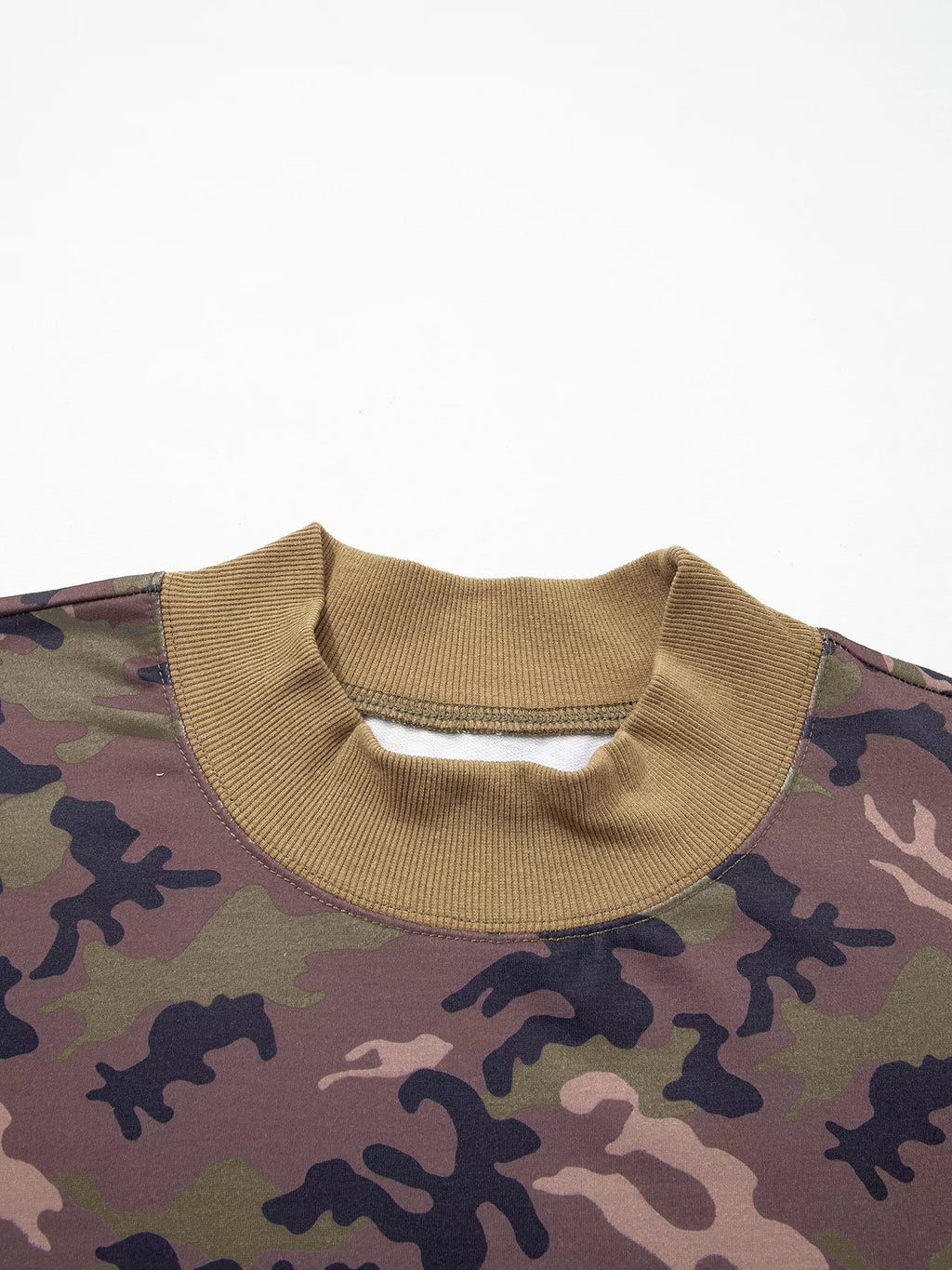 Plus Size Camouflage Print Long Sleeve Oversized Shift Sweatshirt