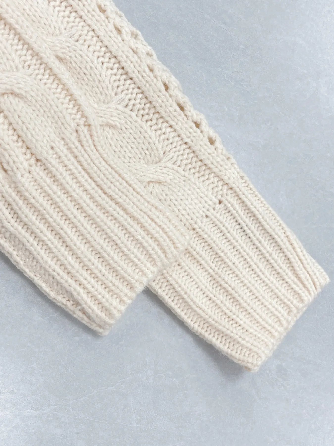 Cable Knit Belted Cardigan with Button Front