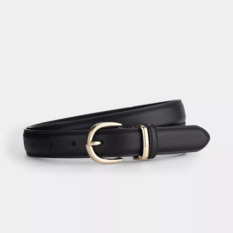 Elegant Leather Buckle Belt