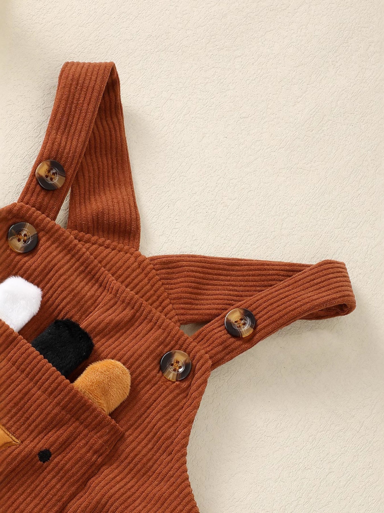 Children's Cartoon Pocket Corduroy Overalls