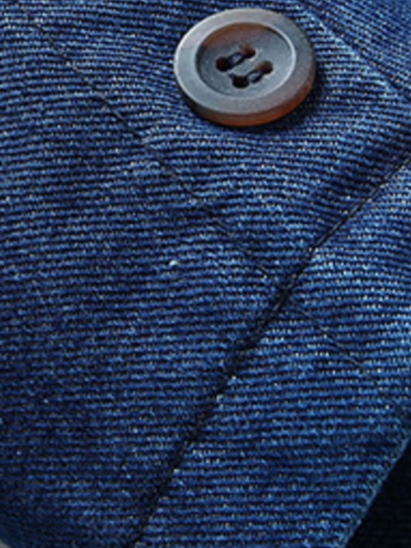 Men's Plus Size Button Up Long Sleeve Denim Blazer