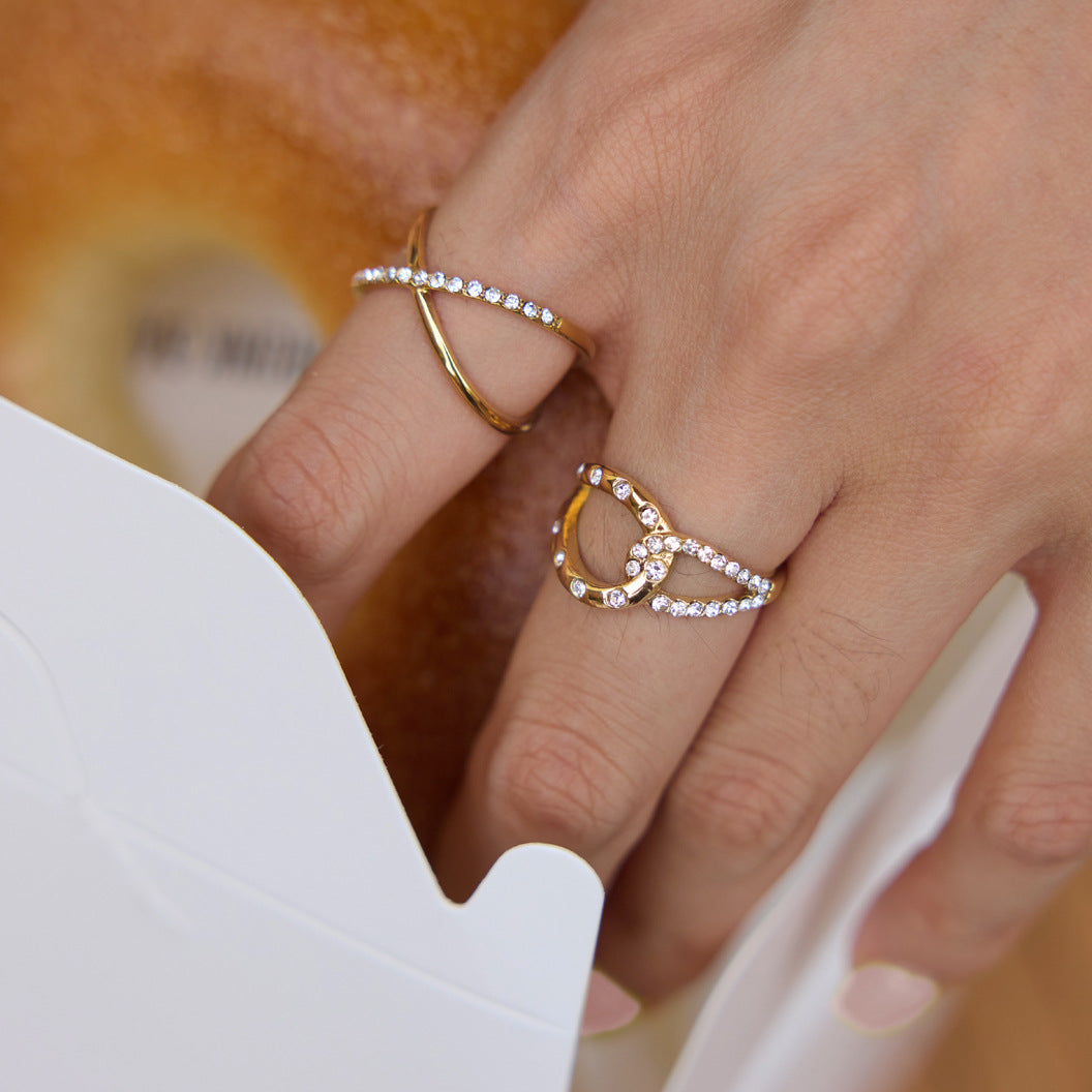 Interlocking Zircon Ring Collection