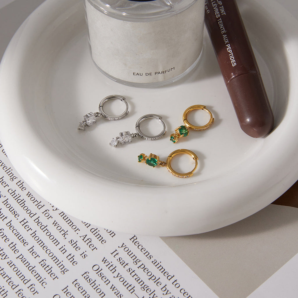 Color Zircon Drop Earrings Collection