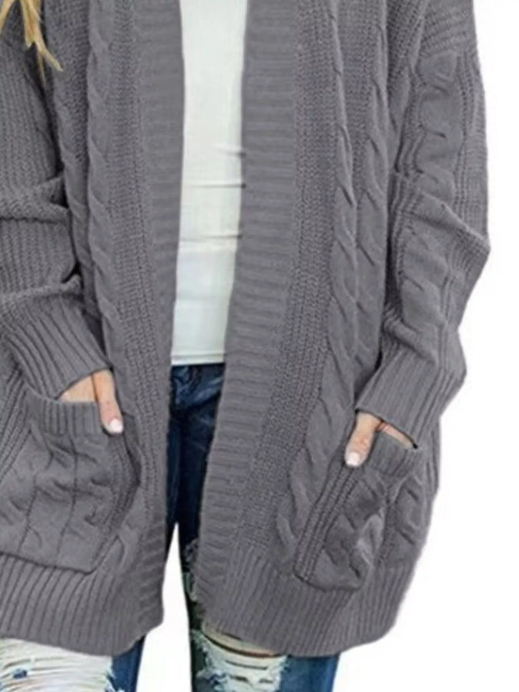 Chunky Knit Open Front Cardigan