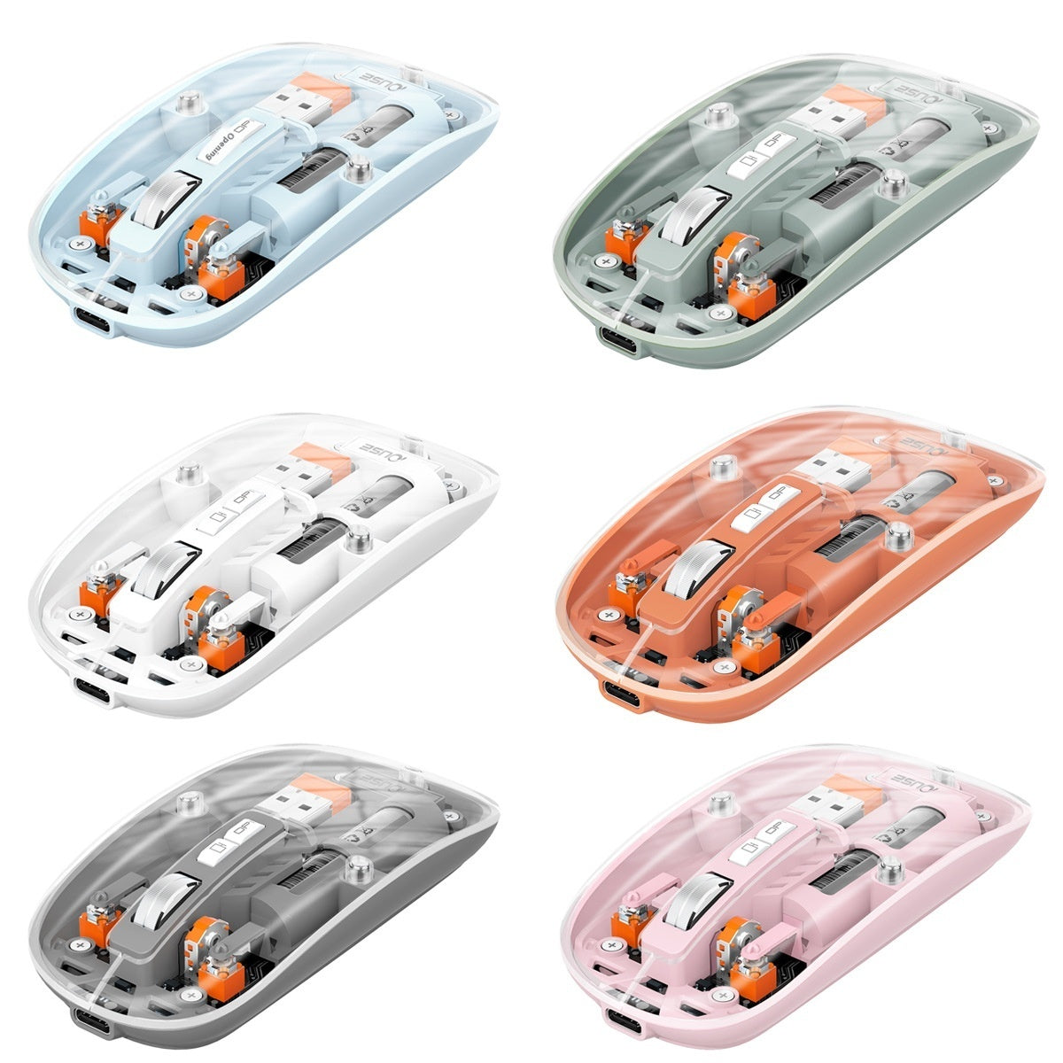 Transparent Wireless Mouse Desktop Computers And Laptop Office Home Mouse