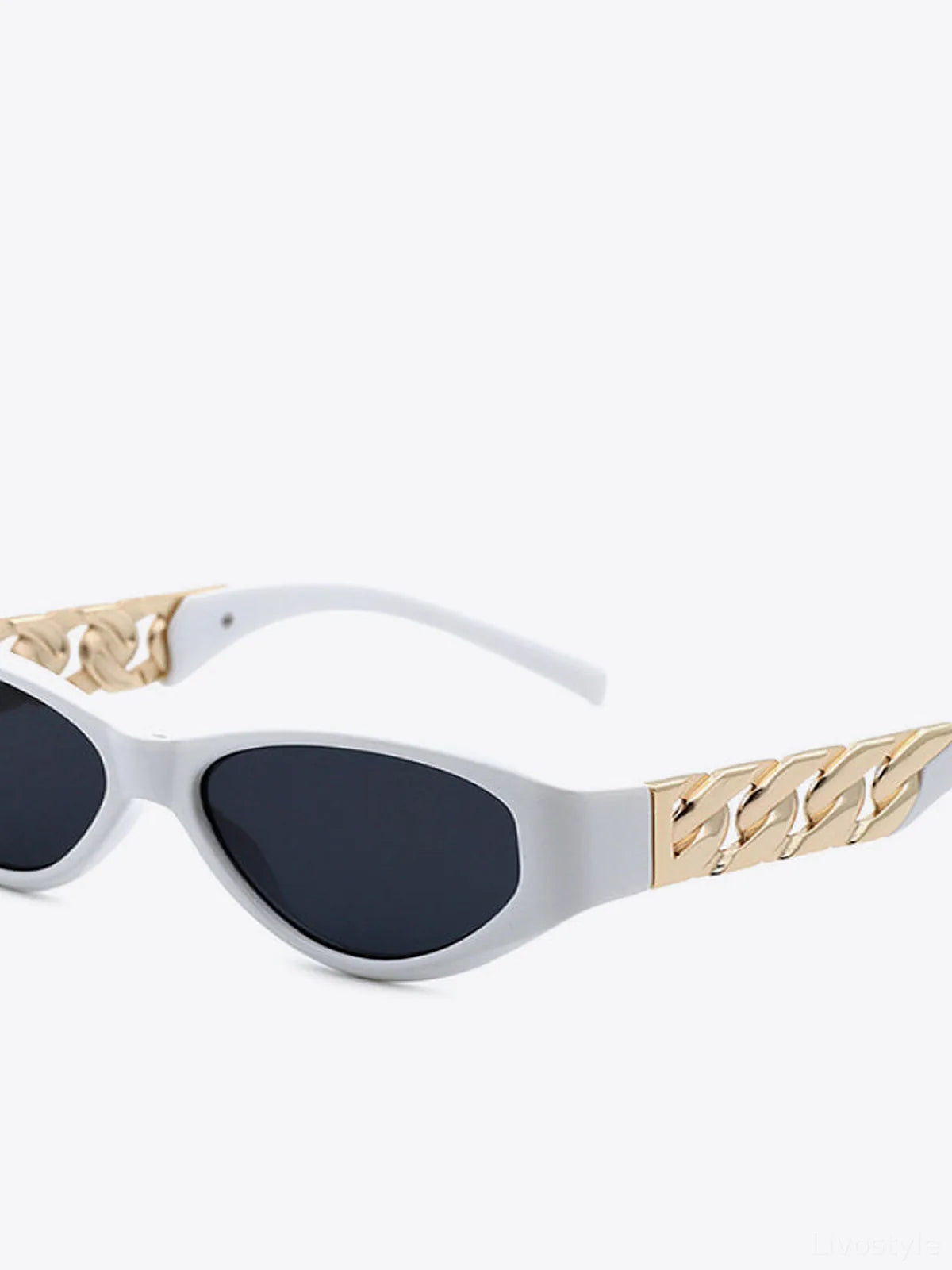 Chain Detail Temple Cat Eye Sunglasses