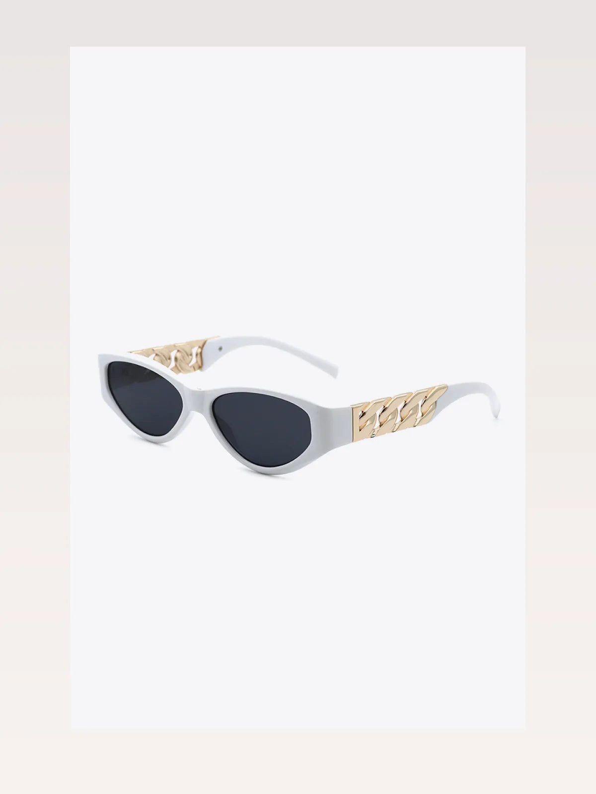 Chain Detail Temple Cat Eye Sunglasses