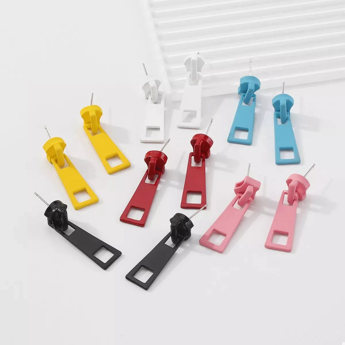 Colorful Zipper Drop Earrings
