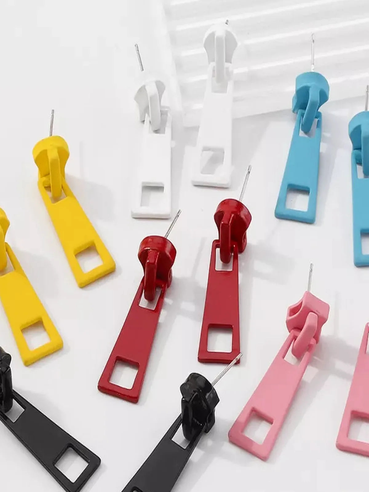 Colorful Zipper Drop Earrings