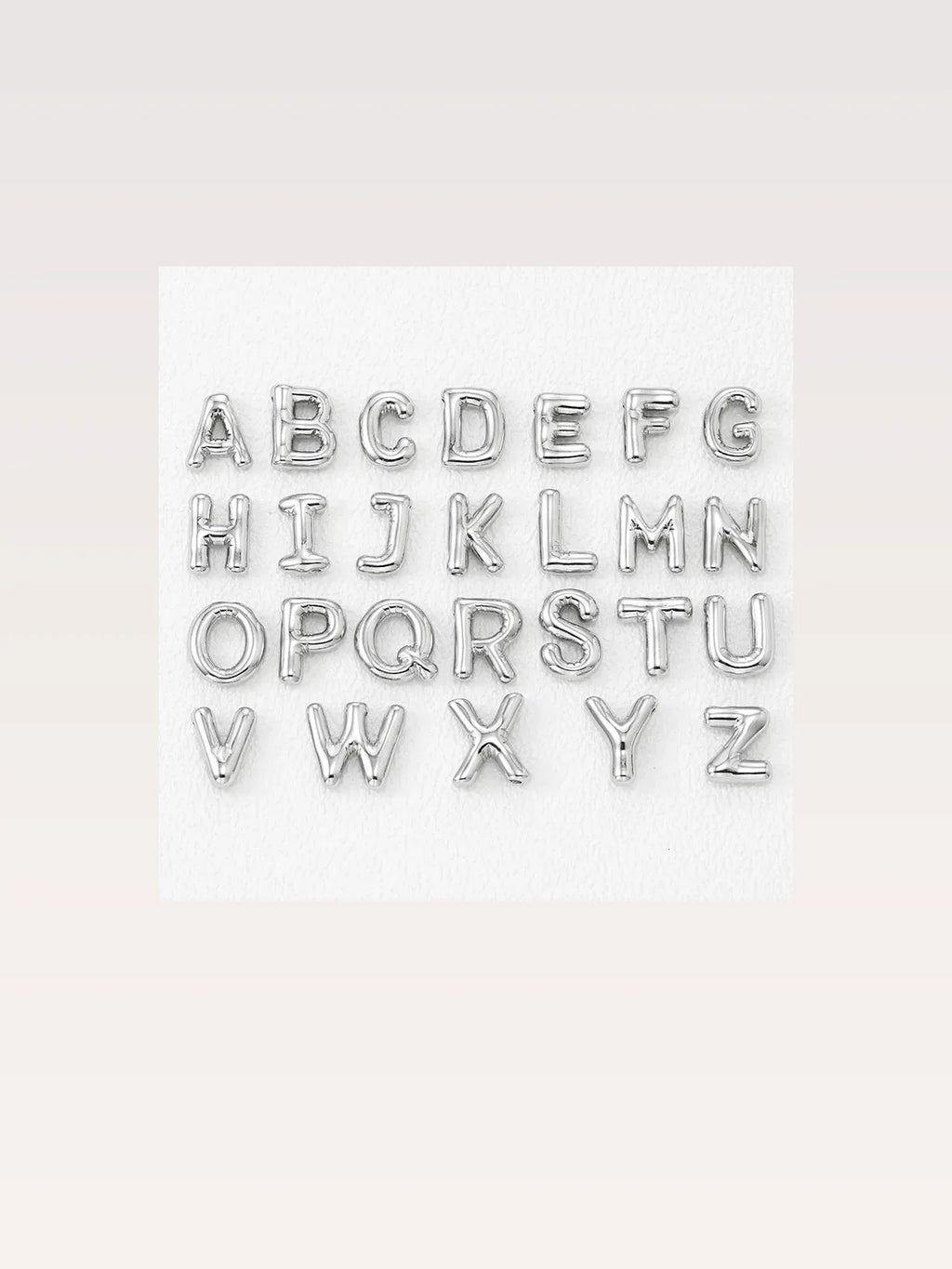 Copper Bubble Letter Pendant Necklace